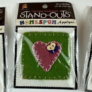 ProvoCraft Stand-Outs Homespun Applique Set of 3 Heart